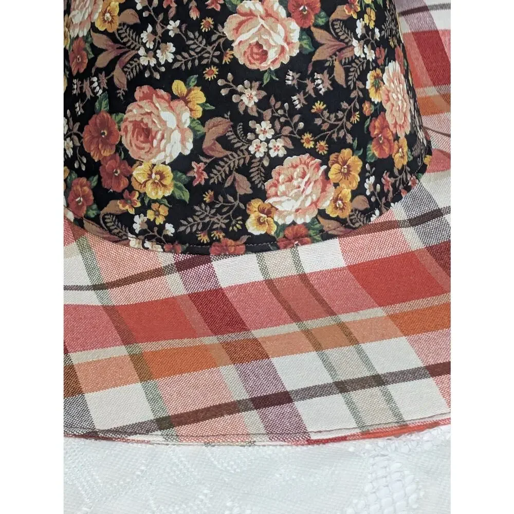 Handmade Upcycled Fall Floral Whimsy Floppy Witch Hat - 11